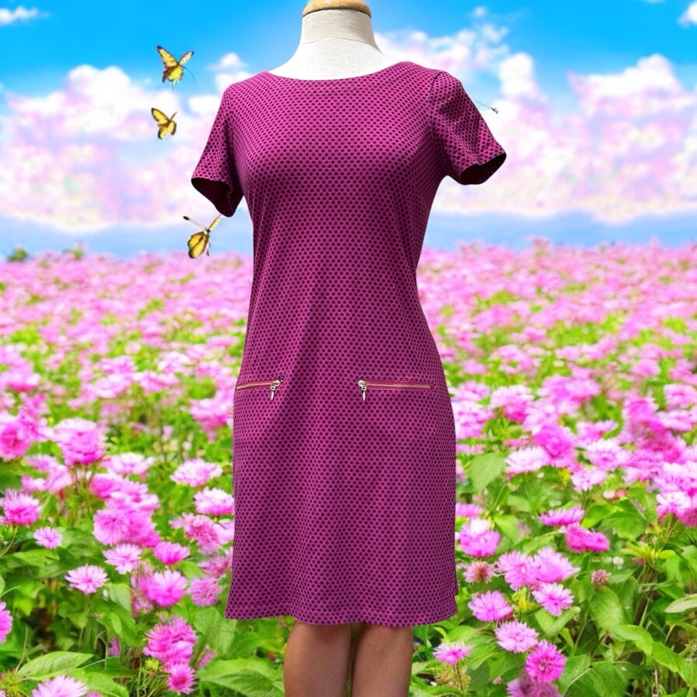 Tommy Hilfiger Magenta Midi Dress